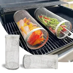 Bærbar rullende BBQGrill i rustfrit stål - Perfekt til udendørs madlavning