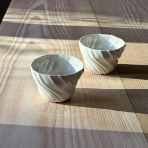 Håndlavet Tidevandskop Uden Hank | Atelier Marée | Hvidt Porcelæn